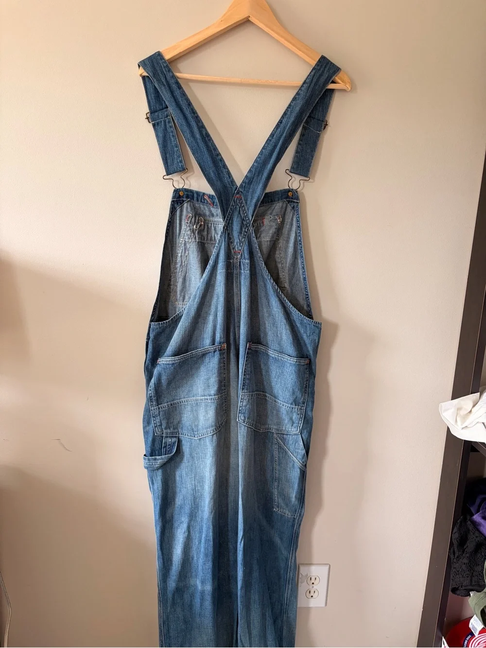 Polo by Ralph Lauren Distressed Denim Overalls - Light Blue - Picture 9 of 13